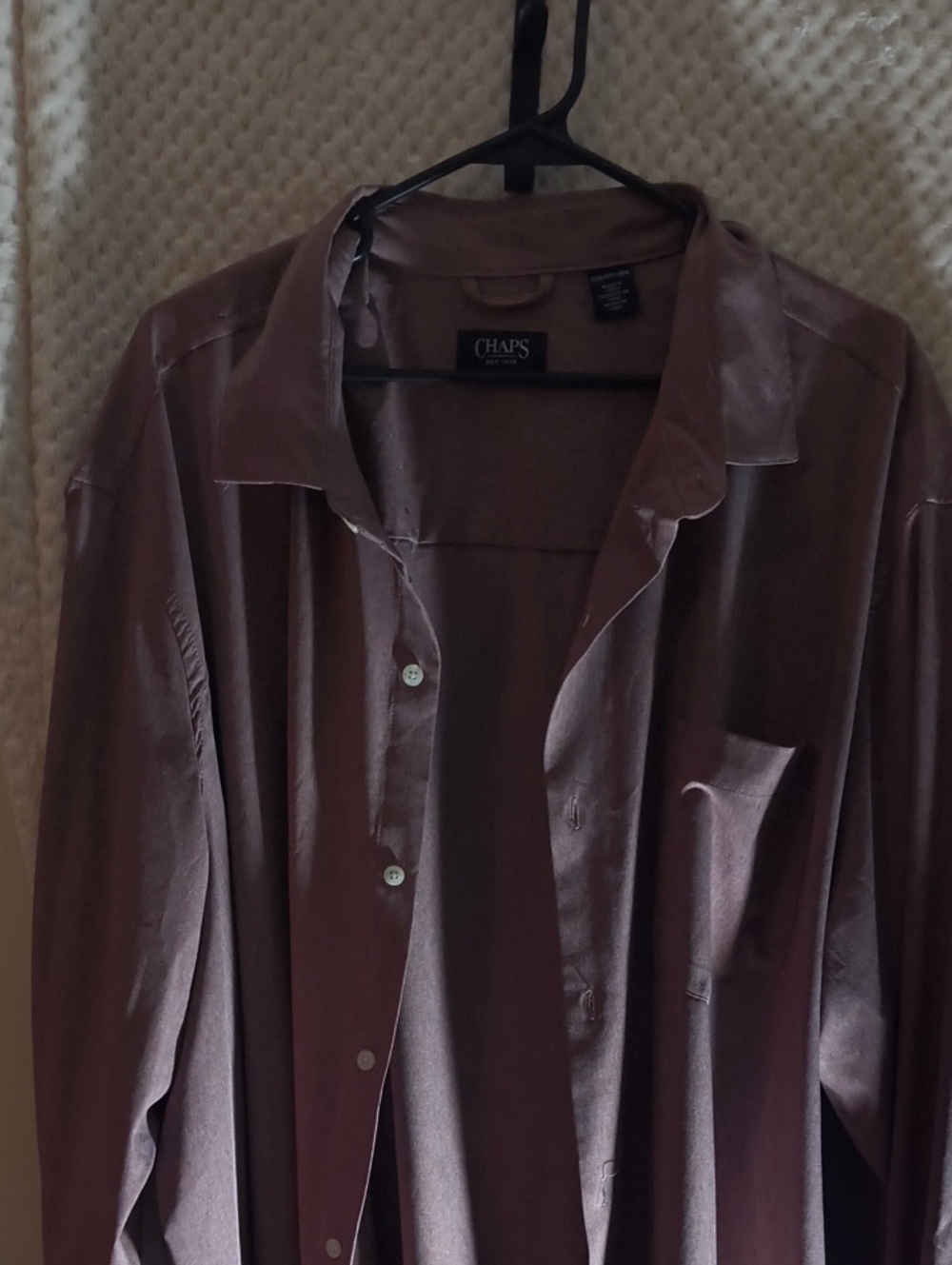 Chaps Men's Lightweight Button-Front Shirt Jacket in Mauve